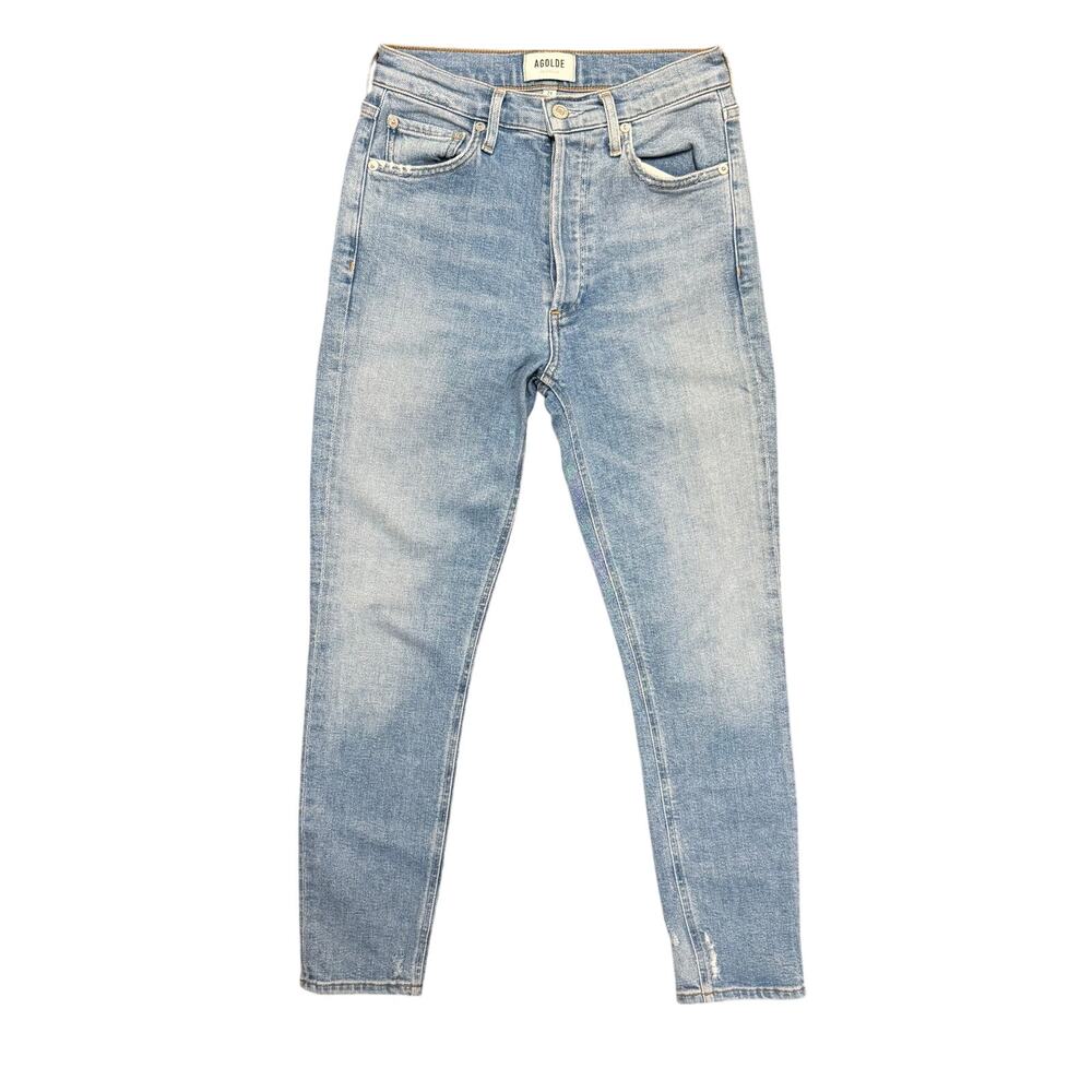 Agolde High Rise Button Fly Nico Slim Fit Jeans Size 24